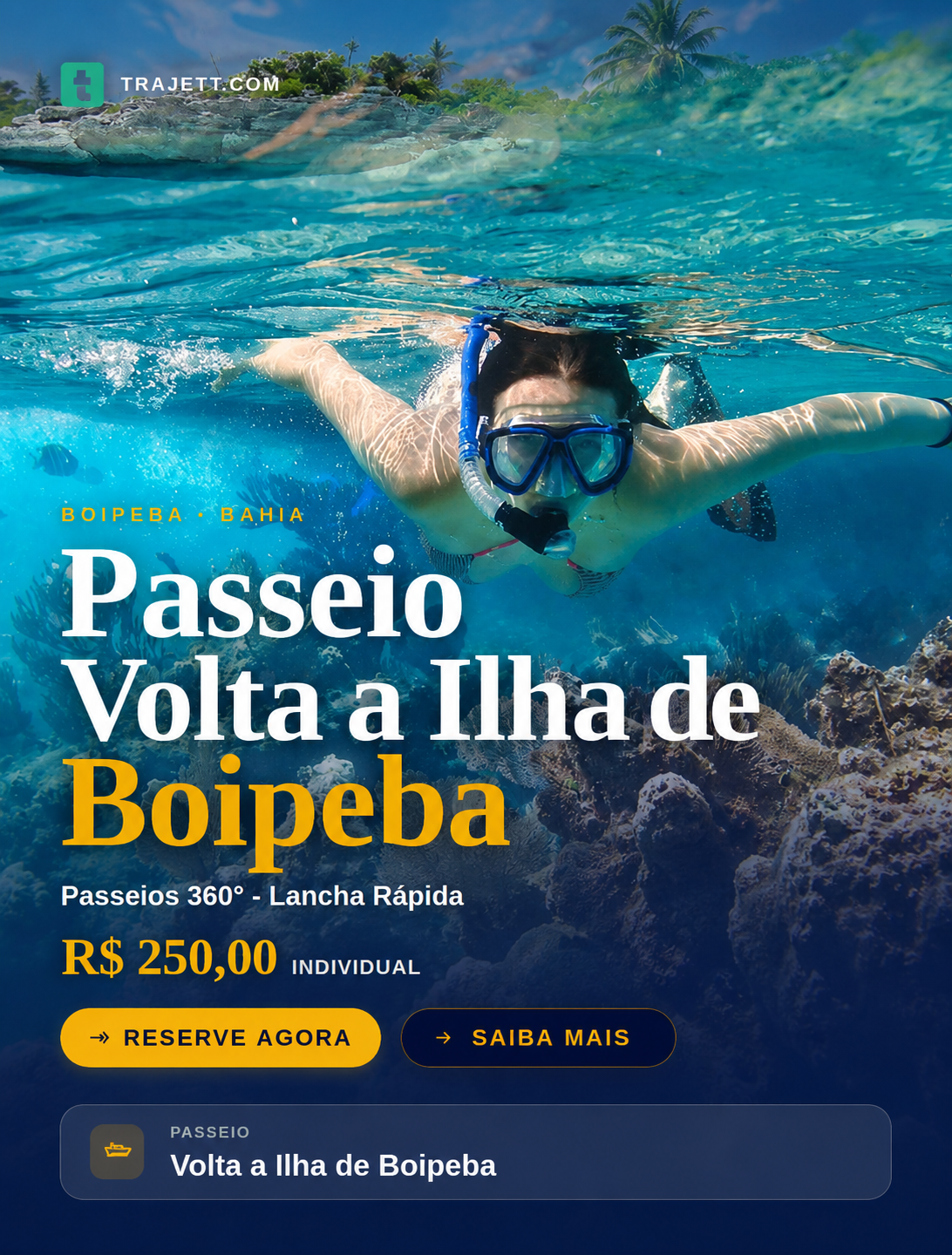 Passeio Volta ilha de Boipeba